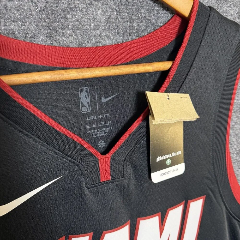 NWT Nike NBA Miami Heat Jimmy Butler #22 Jersey Black Red Size 52 XL Swingman - Picture 3 of 9